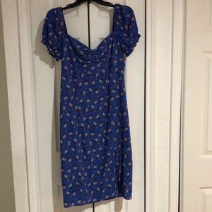 Blue floral dress Midi